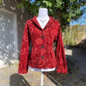 Vintage Floral Button Up Jacket
